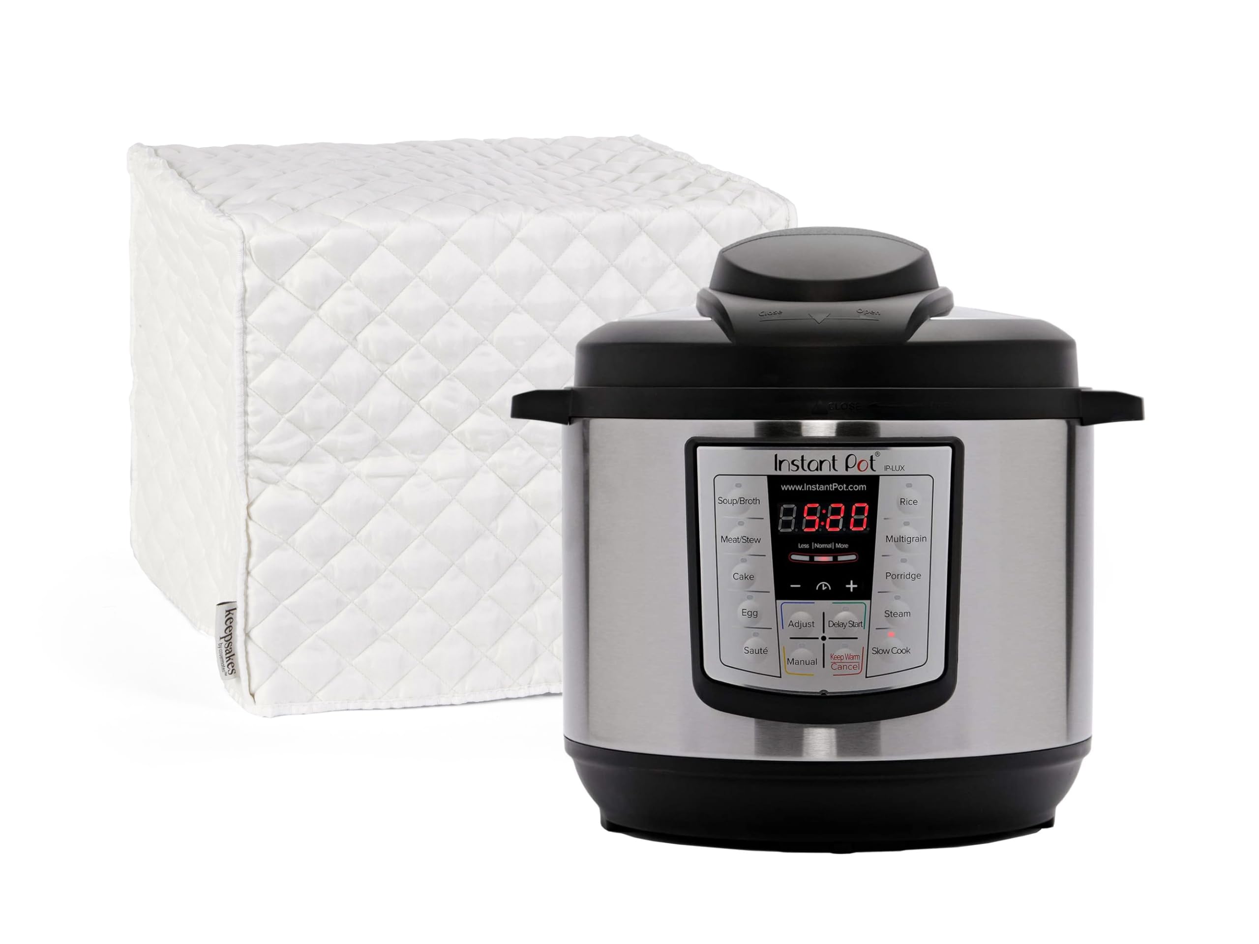 Pressure Cooker Cover - Dust Protection & Stain Resistant Washable Appliance Cover for Kitchen - Perfect for Instant Pot, Crockpot & Slow Cookers - Cream Color