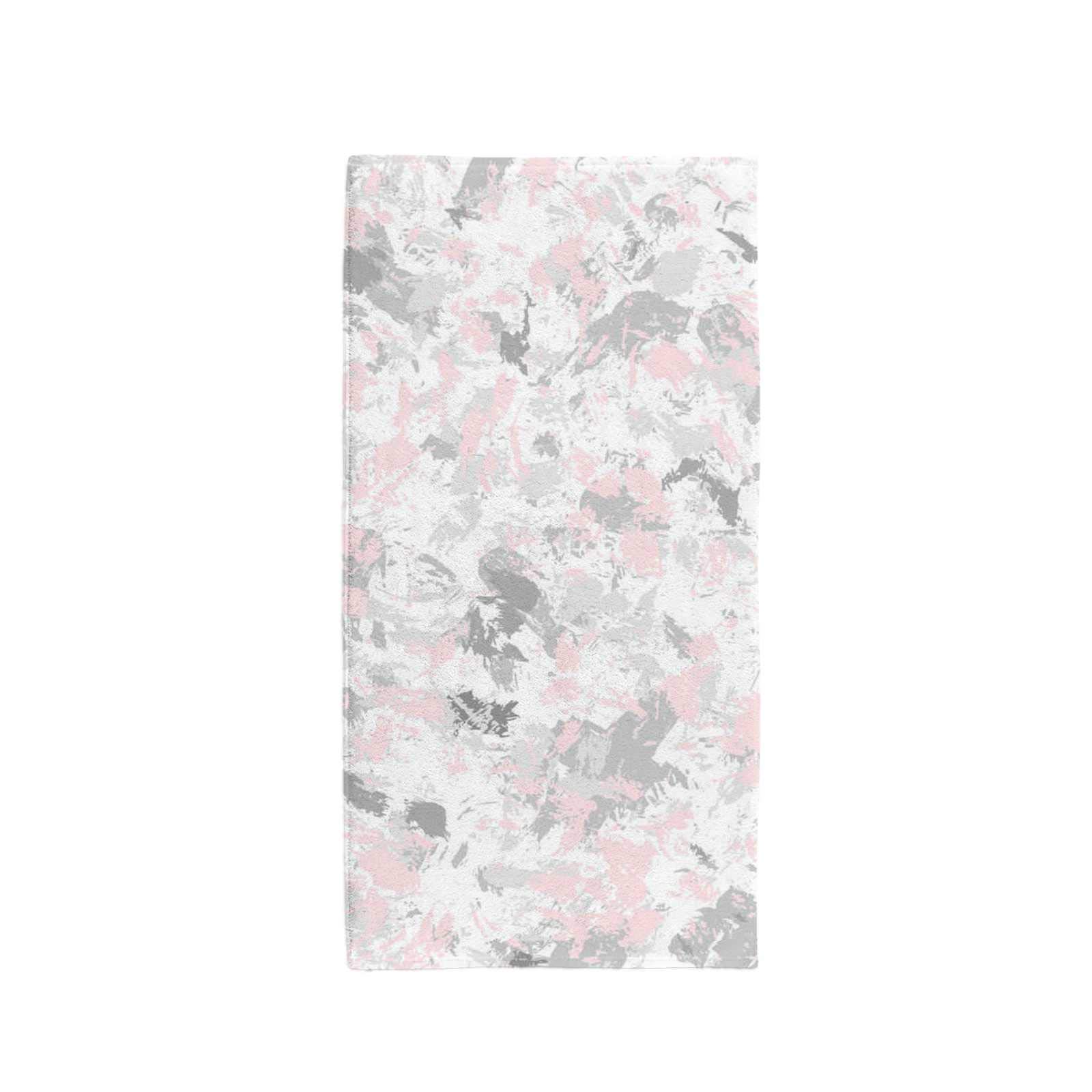 Premium Absorbent Hand Towel Set - Lightweight Pink & Grey Marble Design, Single-Side Printed for Bathroom, Kitchen, Bedroom | Soft & Quick-Drying Fingertip Towels for Spa, Gym, Travel & Everyday Use
