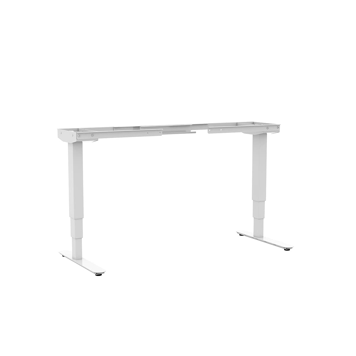 iMovR Freedom Electric Standing Desk Base - DIY Adjustable Height Desk Frame with Digital LCD Controller (White, XT Base 21.3