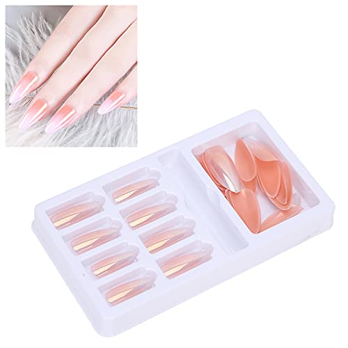 24PCS Extra Long Matte False Nails Kit with Nail Glue, Files & Wooden Sticks - DIY Press On Nails for Women & Girls (Gradient 03) | Perfect for Parties, Weddings, Holidays & Everyday Wear
