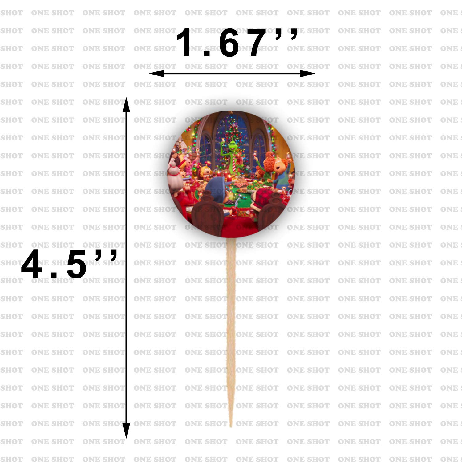 Festive The Grinch Cupcake Toppers - 24pcs Christmas Party Decorations for Holiday Baking, Birthday Cakes, and DIY Dessert Decorating