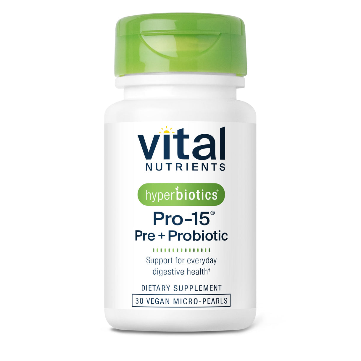 Vital Nutrients Hyperbiotics Pro 15® Prebiotic + Probiotic Supplement for Gut Health - Supports Digestion & Immune System - Ideal for Daily Wellness Routine & Travel