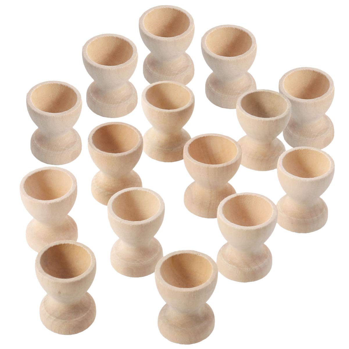 Toddmomy 15Pcs Wooden Egg Cup Holders - Easter Egg Decorations & Educational Toys for Kids | Perfect for Easter Celebrations, Classroom Activities & Home Storage
