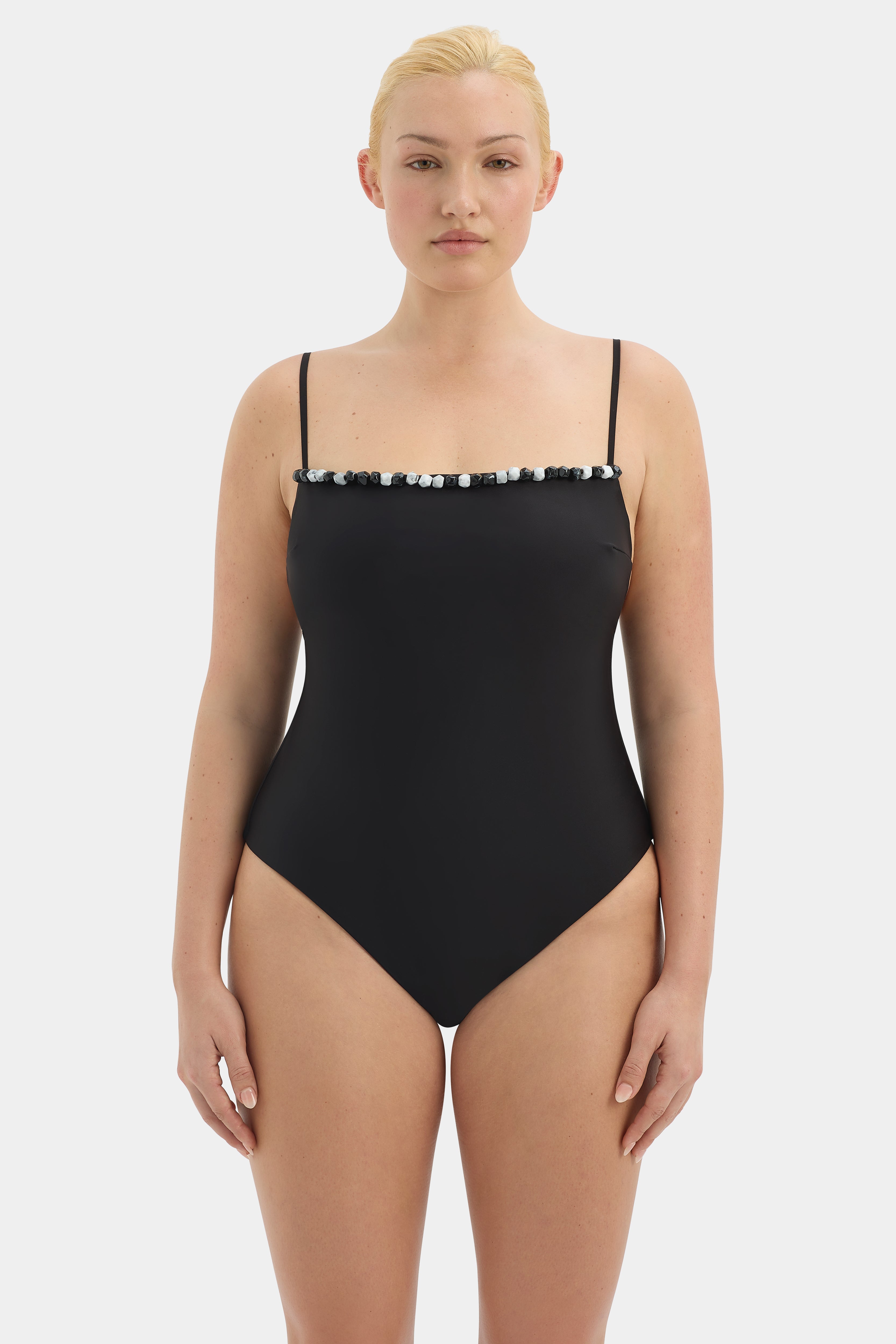 Baci Beaded One Piece Swimsuit - Stylish & Comfortable Women's Bathing Suit for Beach, Pool & Vacation | Fashionable & Sexy Monokini for Summer
