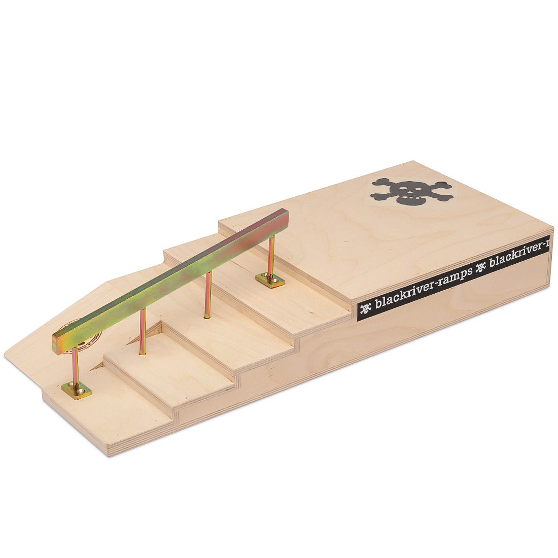 Blackriver Fingerboard Ramps - Professional Stairset with Square Rail for Tech Deck & Finger Skateboarding - Perfect for Home, Office & Skate Park Practice
