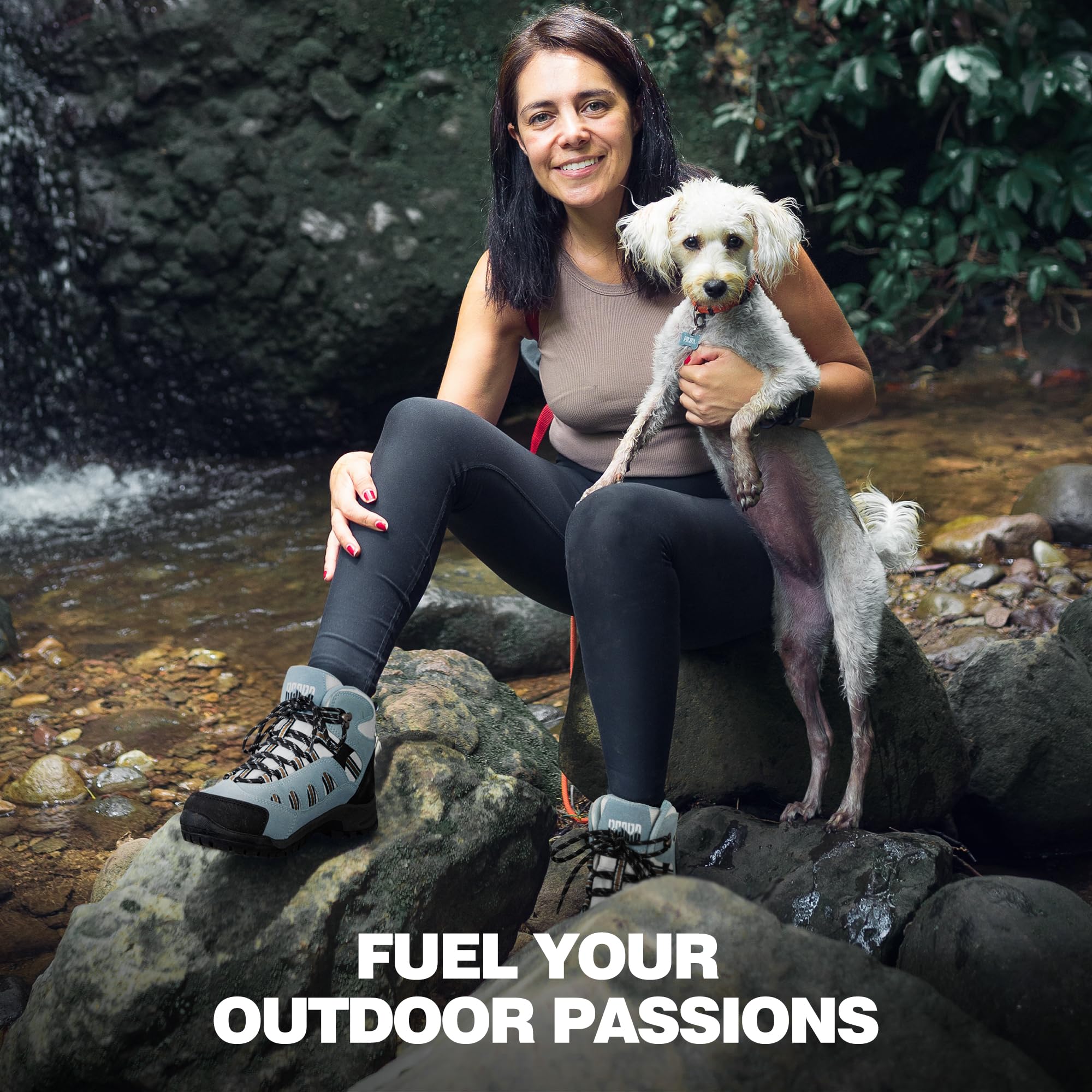 Waterproof Lightweight Hiking Boots for Women - Ankle Support, Breathable & Non-Slip Outdoor Backpacking Shoes - Perfect for Trail Hiking, Camping and Mountain Adventures