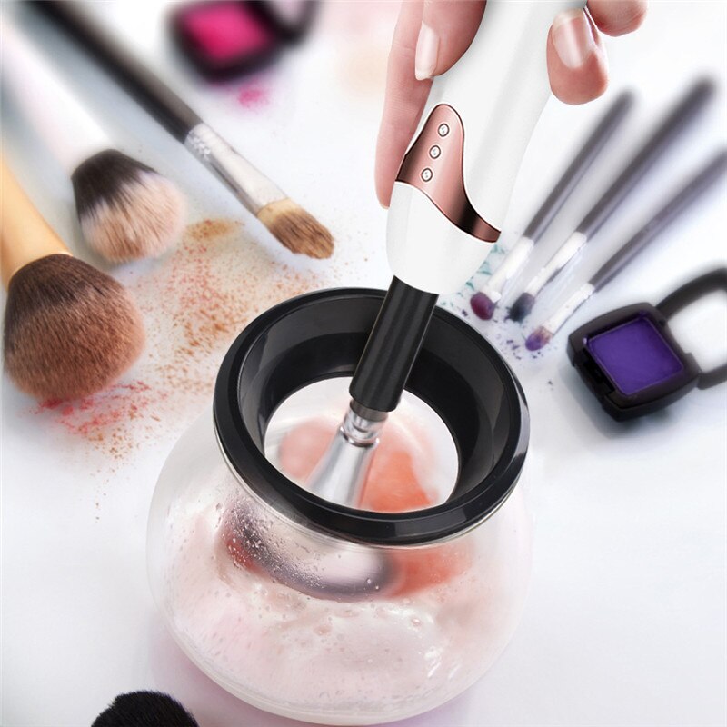 Electric Makeup Brush Cleaner - Fast & Deep Cleaning for Cosmetics Brushes - Perfect for Home & Professional Use