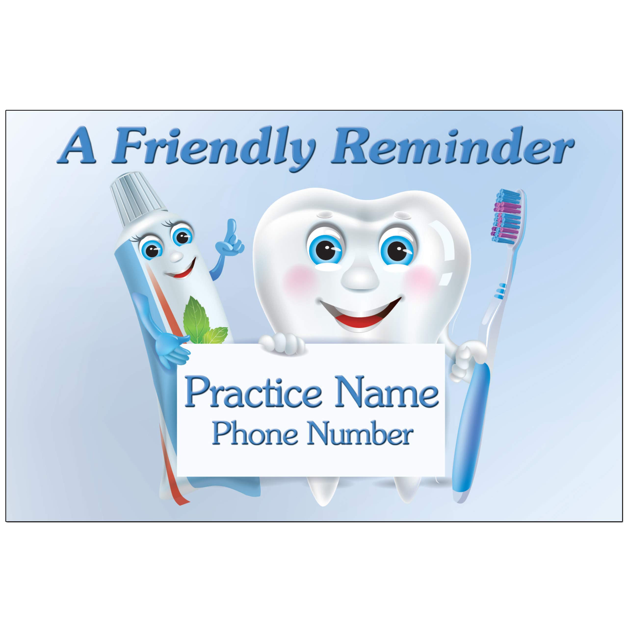 Custom Dental Appointment Reminder Postcards - 4x6 Inch Personalized Front/Back Design with Practice Info | Premium 16pt Cardstock & High Gloss UV Coating (Pack of 1000) | Perfect for Patient Follow-ups & Office Marketing