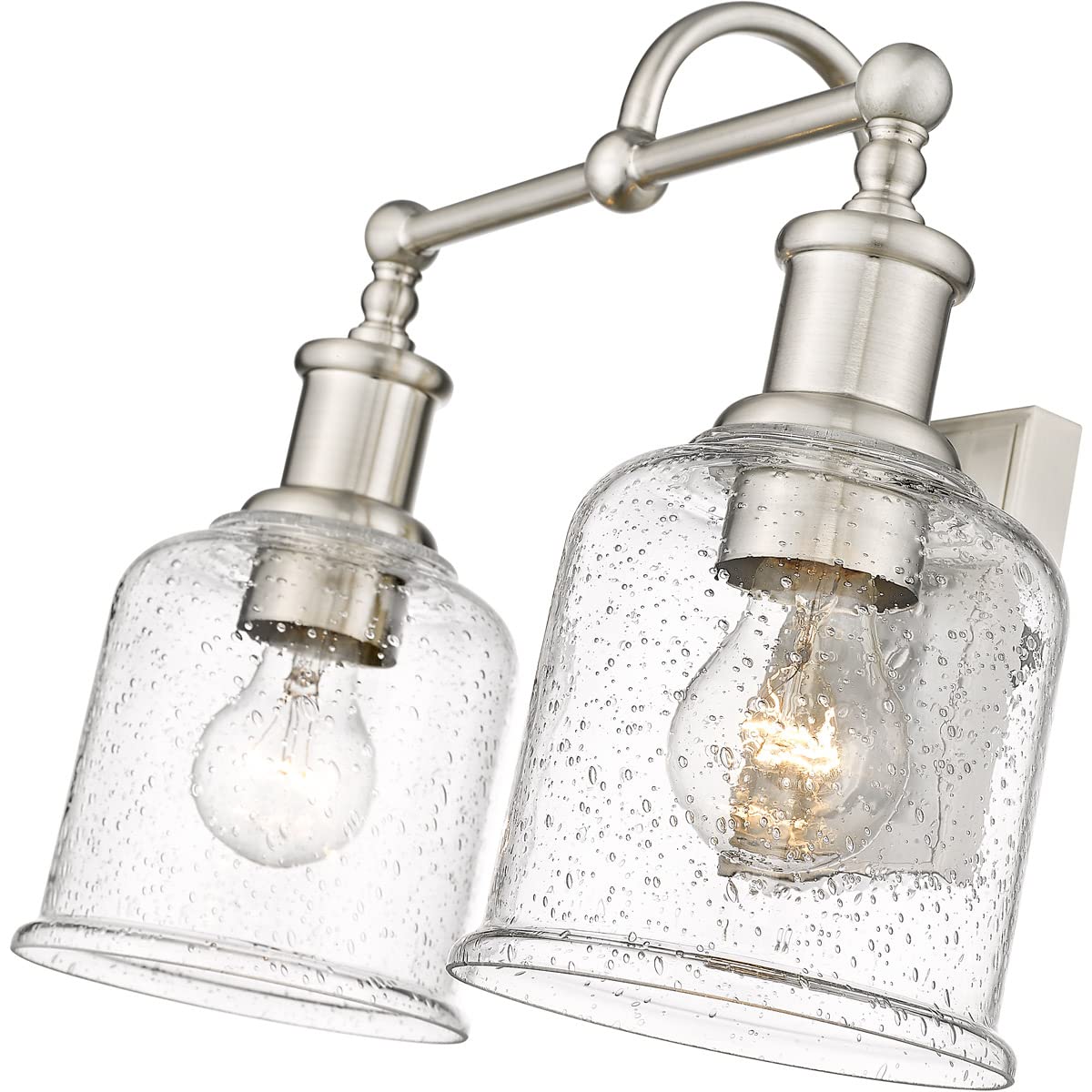 Z-Lite 2-Light Vanity Light Fixture 734-2V-BN - Modern Bathroom Lighting for Mirror & Vanity Areas, Perfect for Home & Hotel Decor