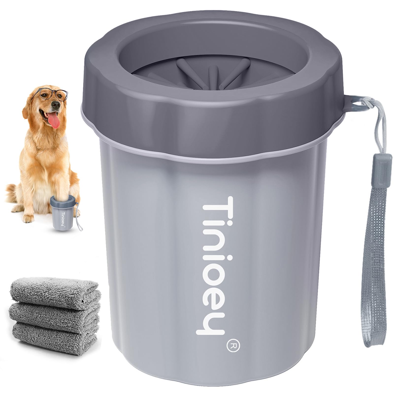 **Dog Paw Cleaner for Medium Dogs - Portable Pet Foot Washer for Muddy Paws - Perfect for Post-Walk Cleaning & Outdoor Adventures**