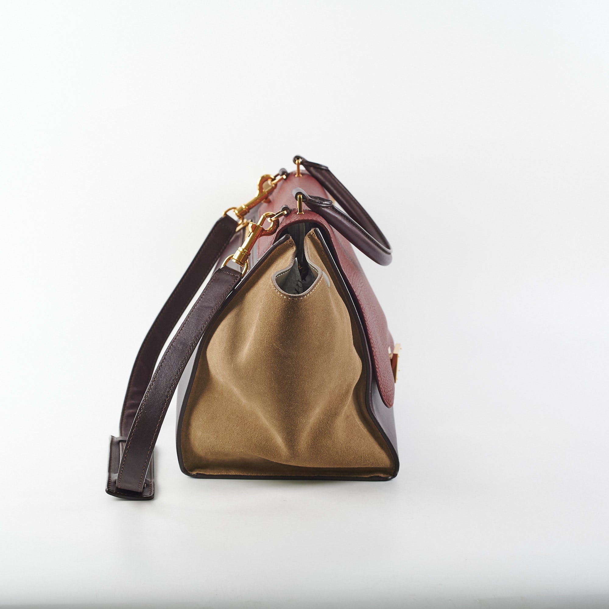 Celine Trapeze Medium Leather Handbag for Women - Luxury Designer Crossbody & Shoulder Bag for Work, Travel & Everyday Use