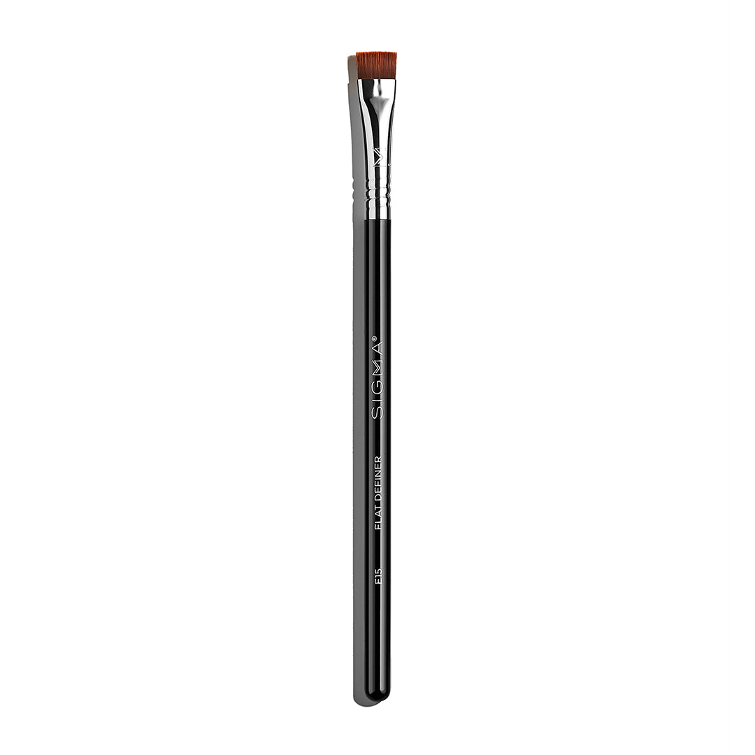 E15 Flat Definer Brush - Professional Makeup Brush for Eyebrows, Eyeliner & Smokey Eyes | Perfect for Precise Lines, Blending & Contouring | Ideal for Daily Makeup, Bridal Looks & Professional Makeup Artists