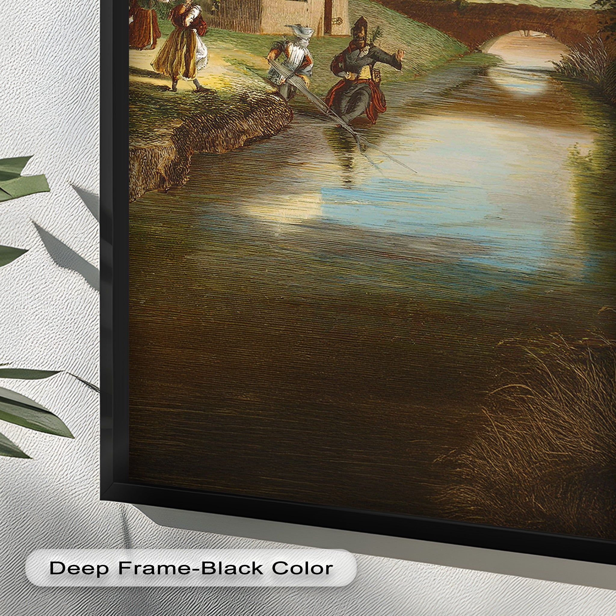Romantic English Countryside Historic Oil Painting - A Day by the River - Perfect for Home Decor, Living Room Wall Art & Gift Ideas