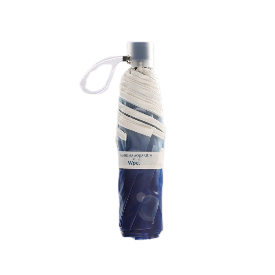 W.P.C. Enoshima Aquarium Mini Umbrella Deep Blue (220g) - Compact Travel Umbrella for Rain & Sun Protection - Perfect for Travel, Commuting, and Outdoor Events