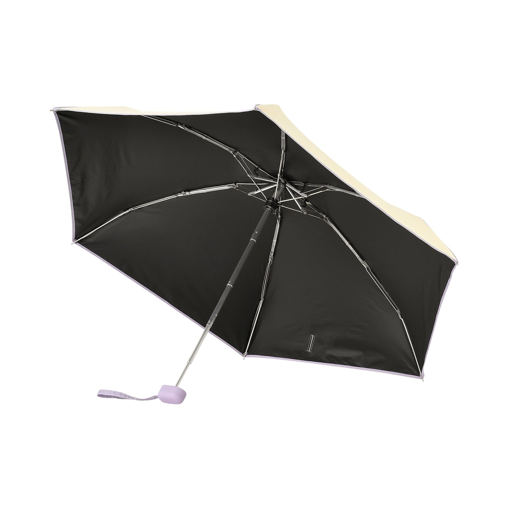 Compact Mini Umbrella 47cm Yellow - Portable Travel Umbrella for Sun & Rain Protection - Perfect for Outdoor Activities, Beach, and Daily Commute
