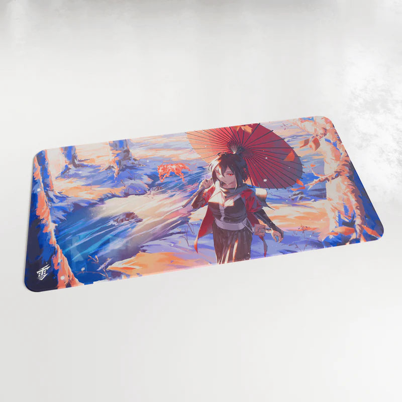 Yuki Aim Kitsune Gaming Mouse Pad - Large XXL Non-Slip Rubber Base - Perfect for PC, Laptop, Office & Esports Gaming Setup