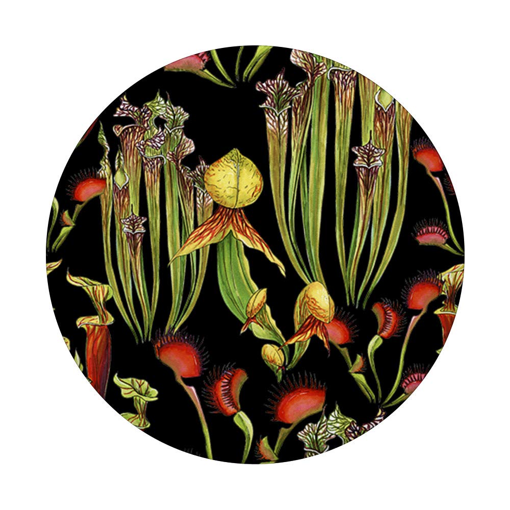 Carnivorous Plants PopSockets Grip & Stand - Sarracenia & Venus Flytrap (Dionaea Muscipula) Design for Phone & Tablet - Perfect for Nature Lovers & Plant Enthusiasts