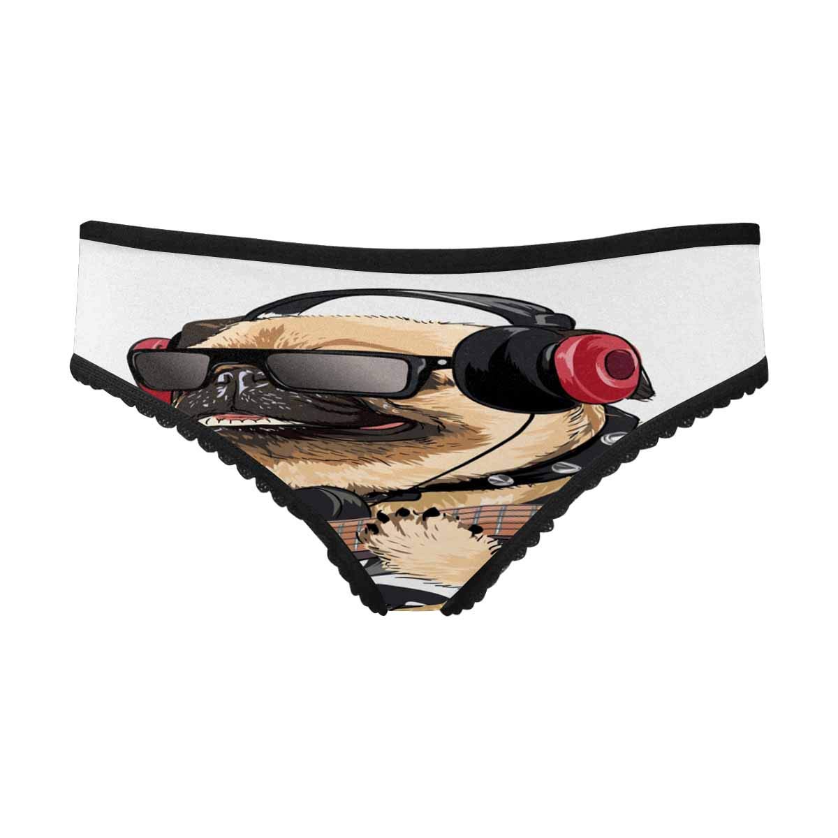 InterestPrint Women's Cotton Briefs Underwear - Lion and Rose Floral Print Panties for Everyday Comfort & Casual Wear