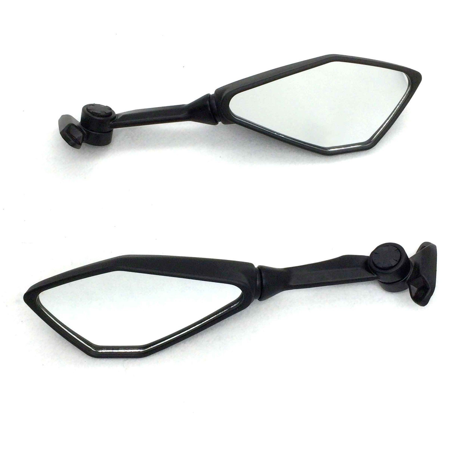 XKH Black Motorcycle Rear View Mirrors - Left & Right Side Compatible with Kawasaki Ninja 300R EX300 ABS ZX6R 636 (2013-2015 Models) | Durable Safety Mirrors for Better Road Visibility & Safer Riding Experience