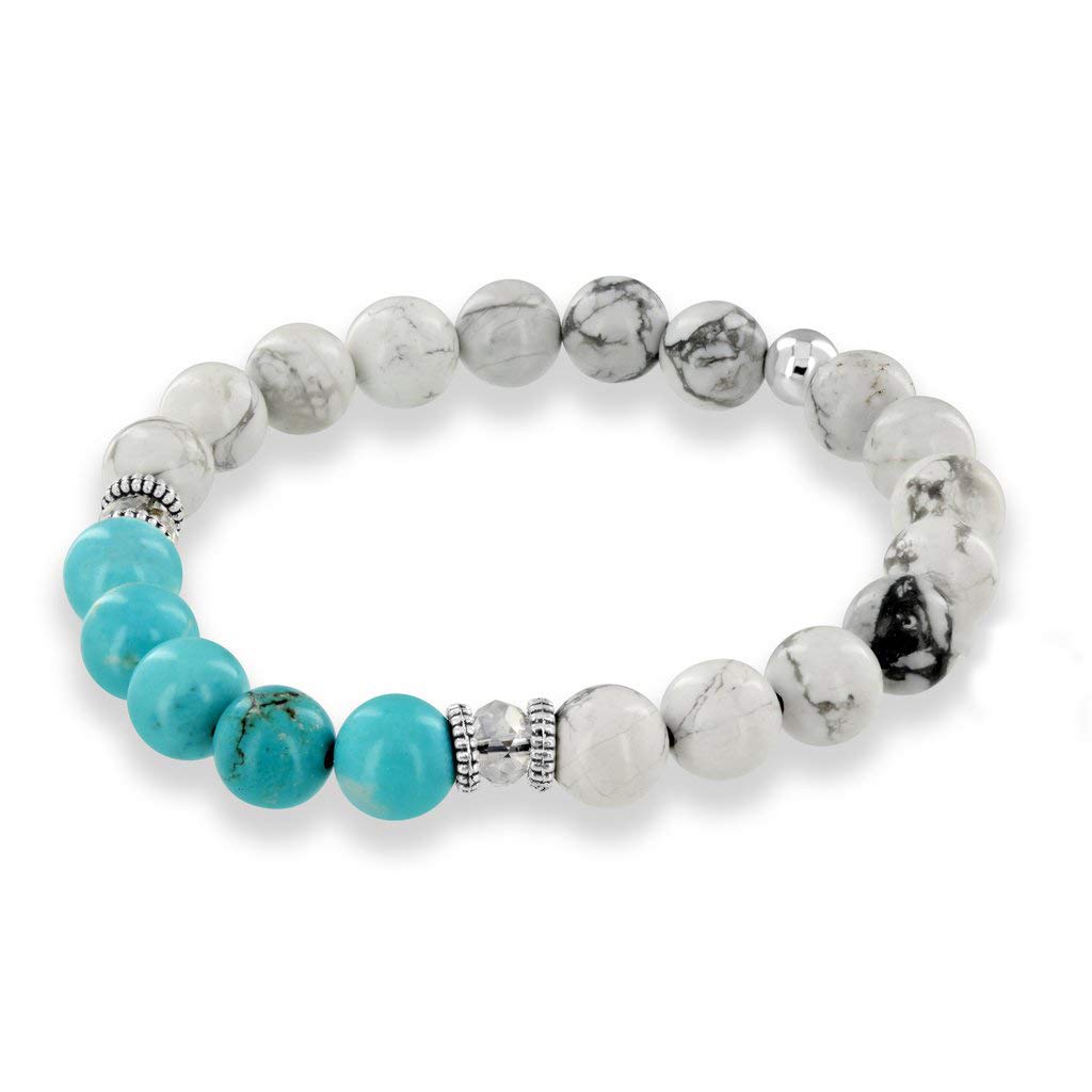 Believe London Gemstone Healing Chakra Bracelet for Anxiety Relief - Natural Crystal Stone Bracelet for Men & Women - Stress Relief, Reiki Energy, Yoga Meditation - Semi Precious Stones for Spiritual Wellness & Daily Wear