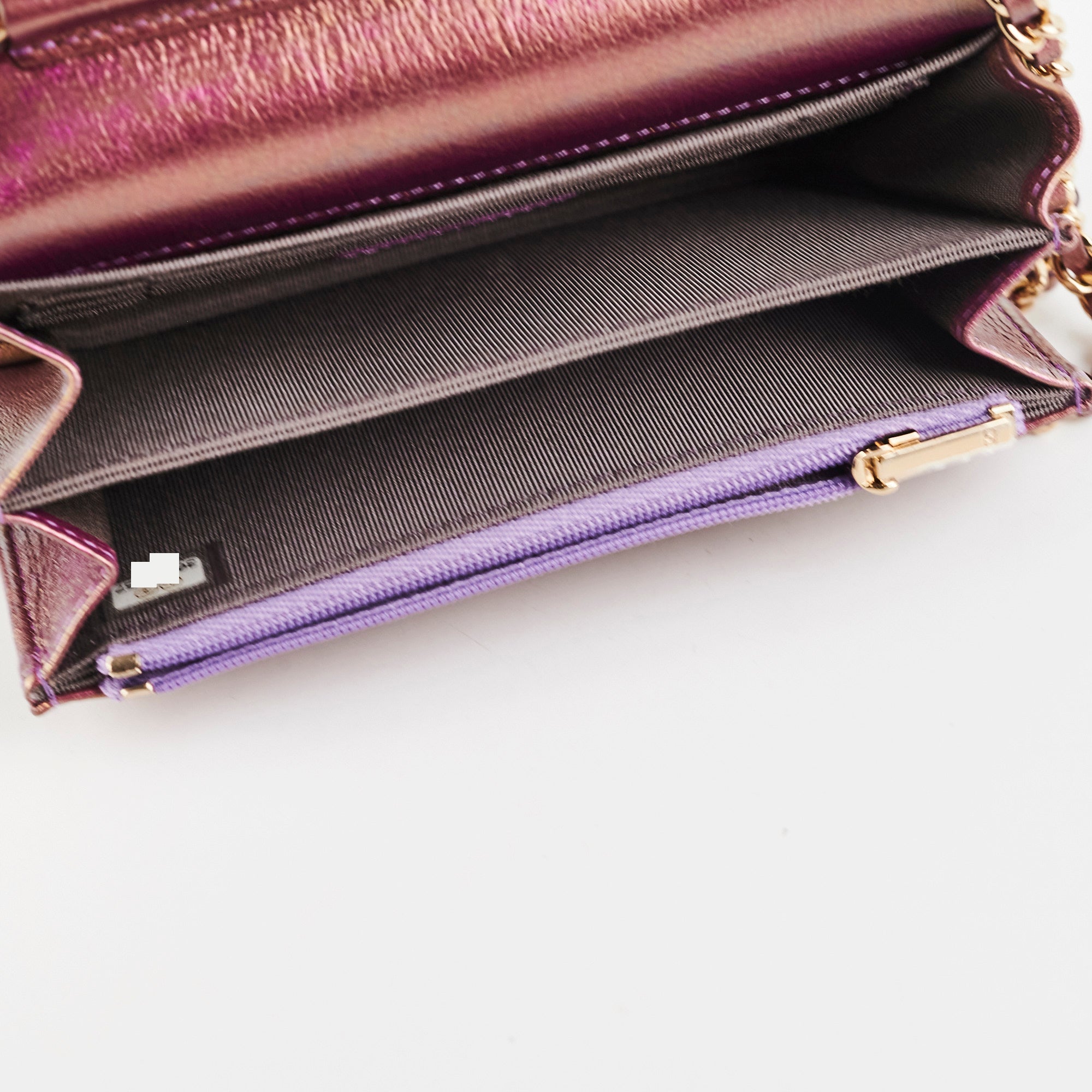 Chanel Mini Wallet On Chain WOC in Purple | Crossbody Bag with Chain Strap | Perfect for Parties, Date Nights & Everyday Use
