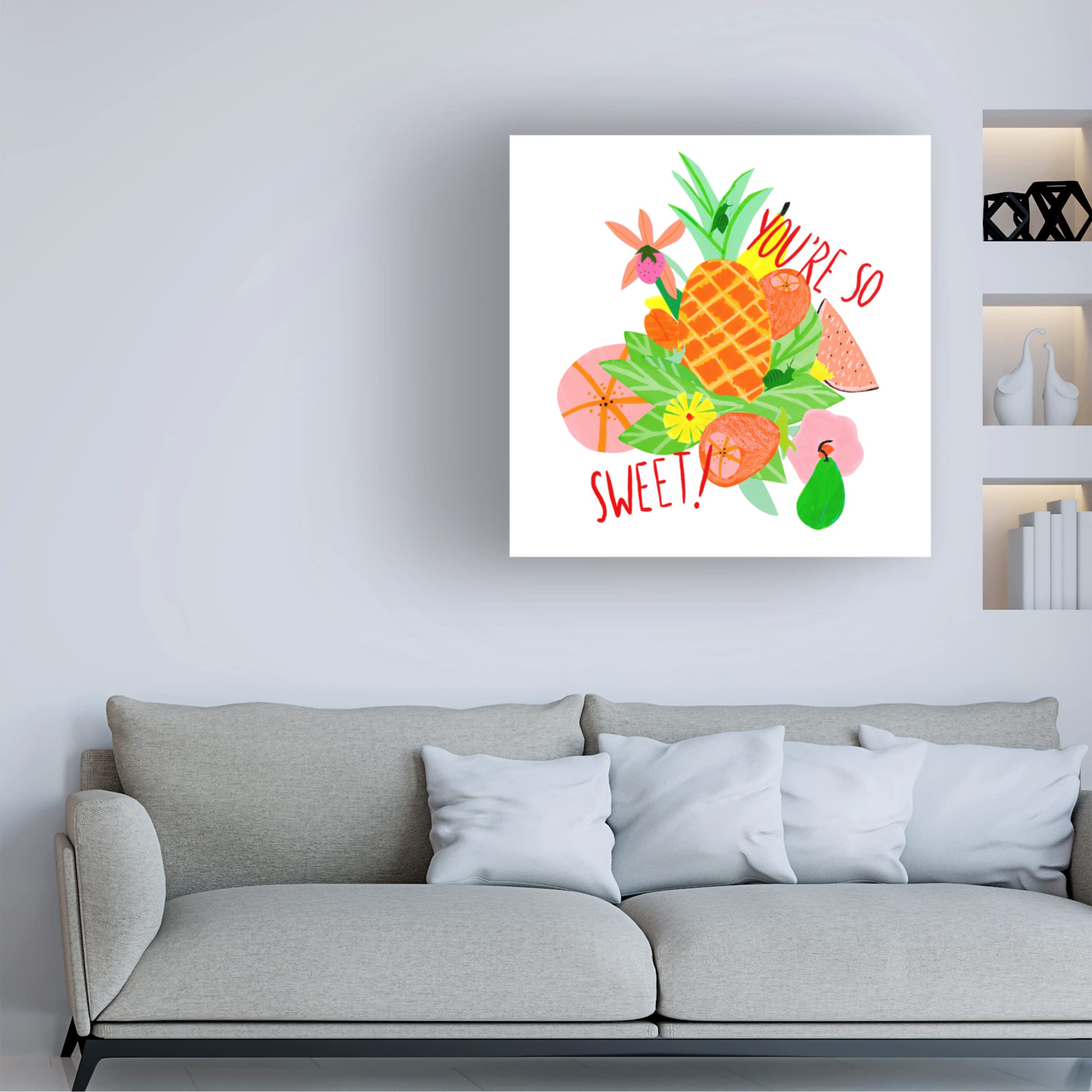 Trademark Fine Art 'Fruitful Garden II' Canvas Wall Art Print by Blanckslate - Vibrant Floral Painting for Living Room, Bedroom & Office Decor