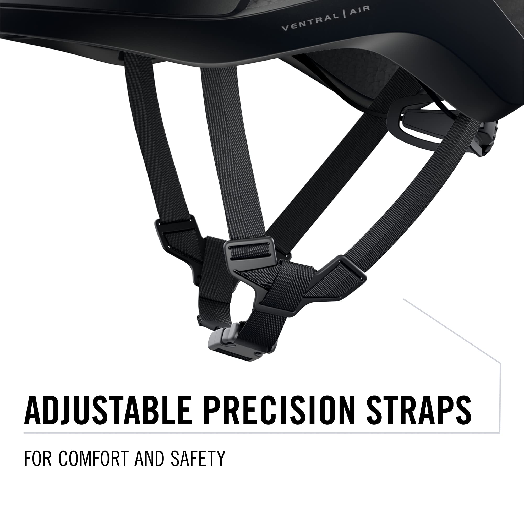 POC Ventral Air Spin Bike Helmet - Lightweight, Ventilated, MIPS Protection - Uranium Black Matte (Size S) - Ideal for Road Cycling, Mountain Biking & Commuting