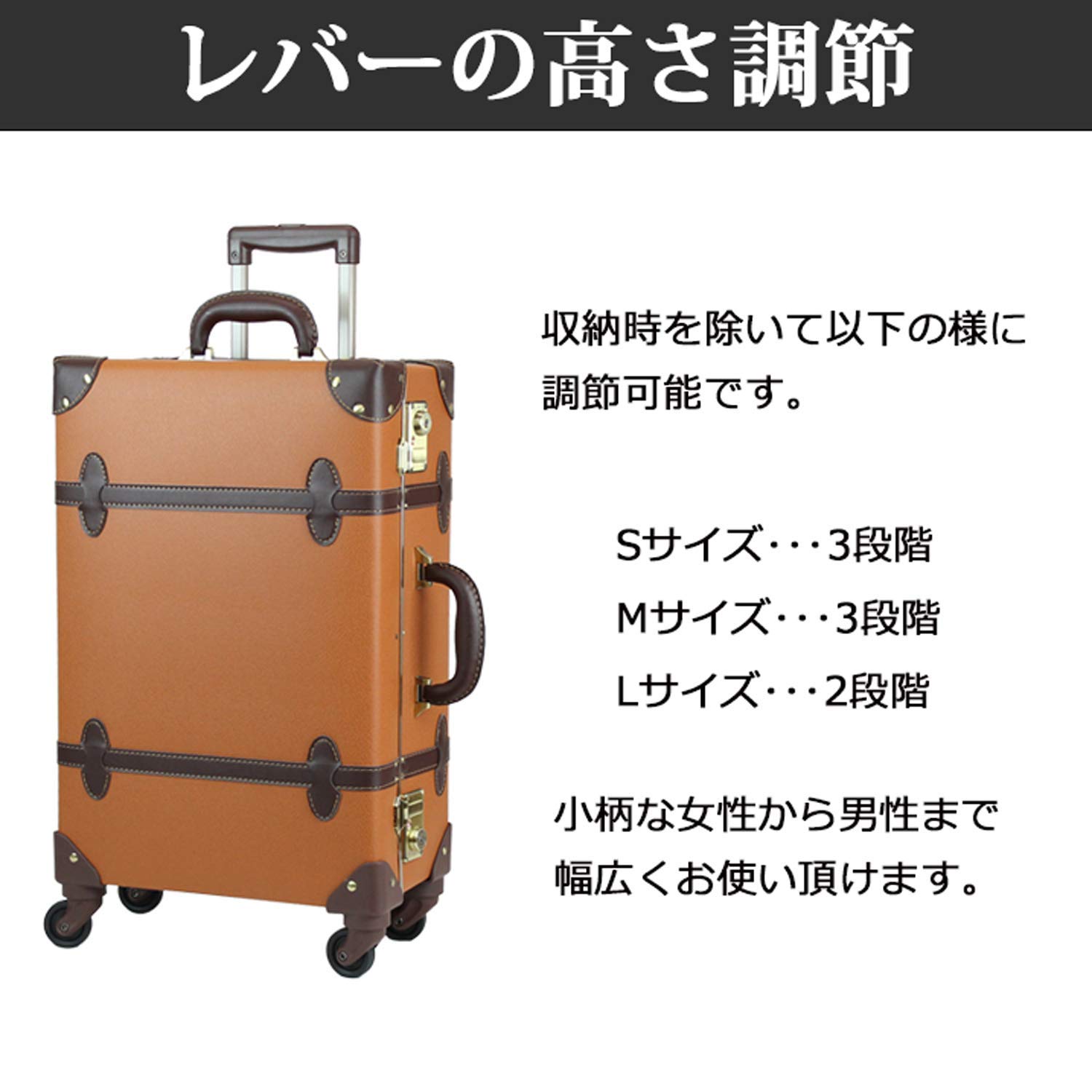 Vintage TSA Lock Trolley Luggage - Medium Black & Beige Suitcase for Travel, Business Trips & Weekend Getaways | Durable & Stylish Carry-On