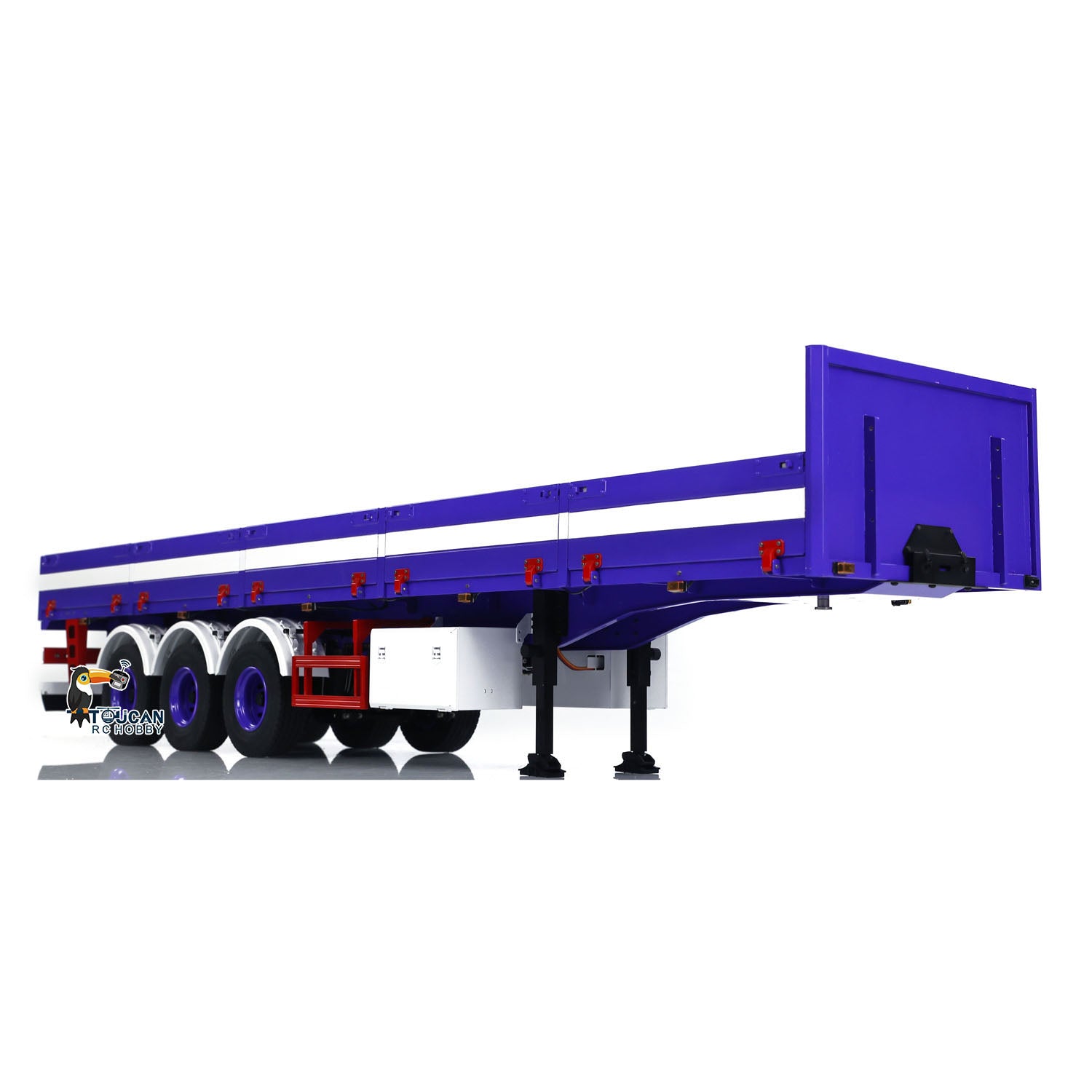 1/14 Scale 3 Axle Metal Semi Trailer for RC Tractor Trucks - DIY Assembled Model with Hydraulic Dump Function (Perfect for RC Construction Play, Truck Shows & Collector Displays)