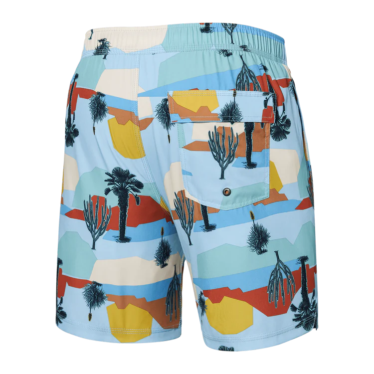 SAXX Vibe Super Soft Baja Bound Boxer Briefs for Men - Breathable Chambray Multi-Pattern Underwear | Comfortable Daily Wear & Travel Essentials