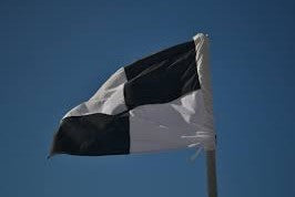 Buffer Zone Patrol Flag - Black & White Watercraft & Surfing Safety Flag - Perfect for Boating, Surfing & Marine Safety