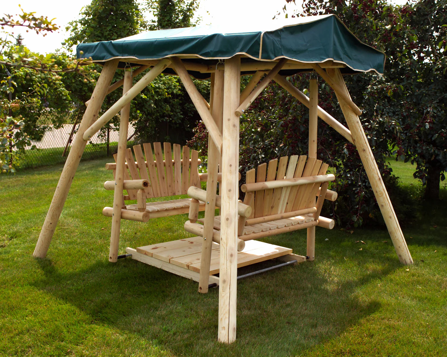 Double Glider Canopy Replacement Kit - Durable Fabric Cover for Outdoor Swing Sets - Perfect for Patio, Garden, and Backyard Relaxation