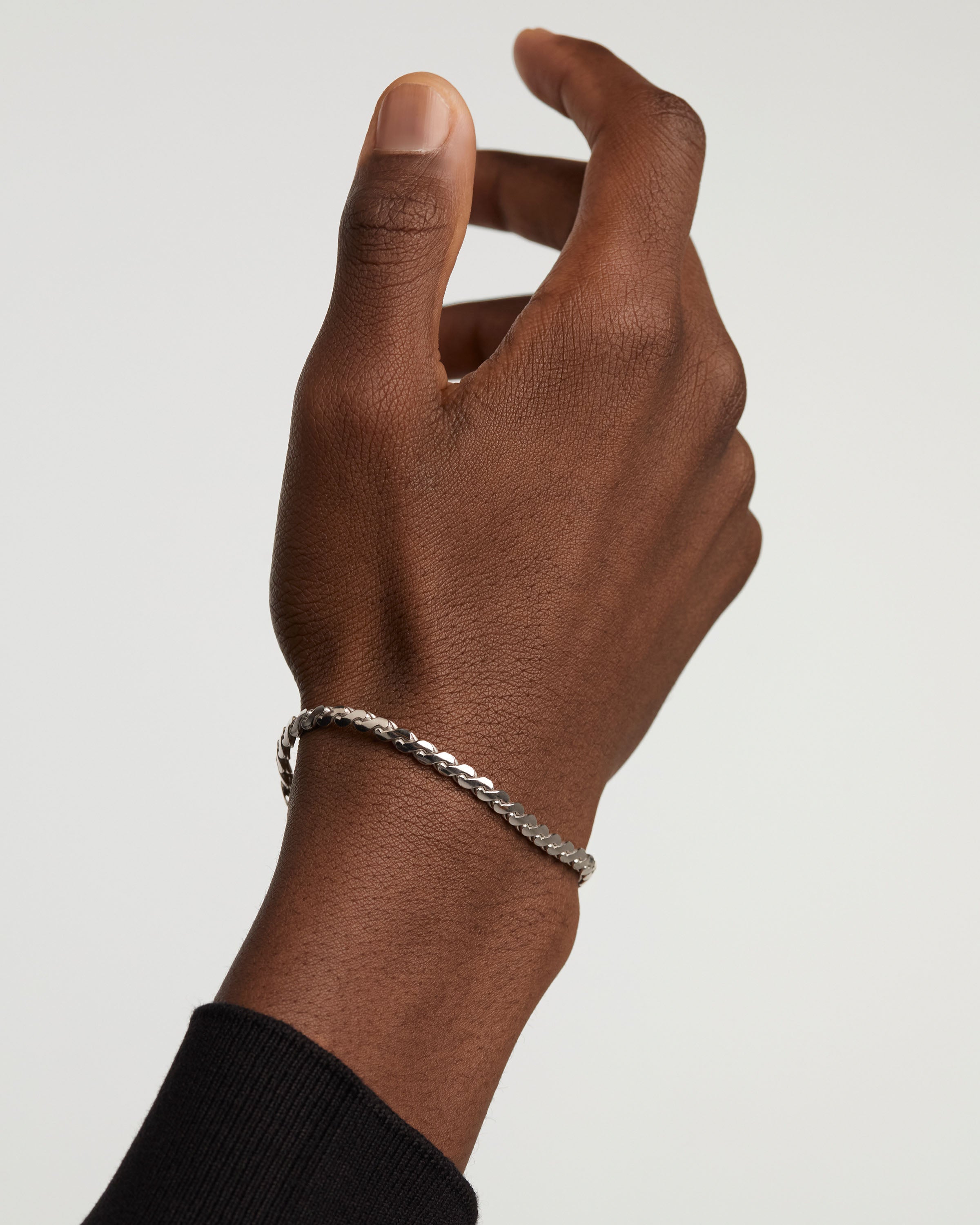 Stylish Serpentine Silver Chain Bracelet for Women - Trendy Layered Jewelry Gift for Casual & Formal Occasions