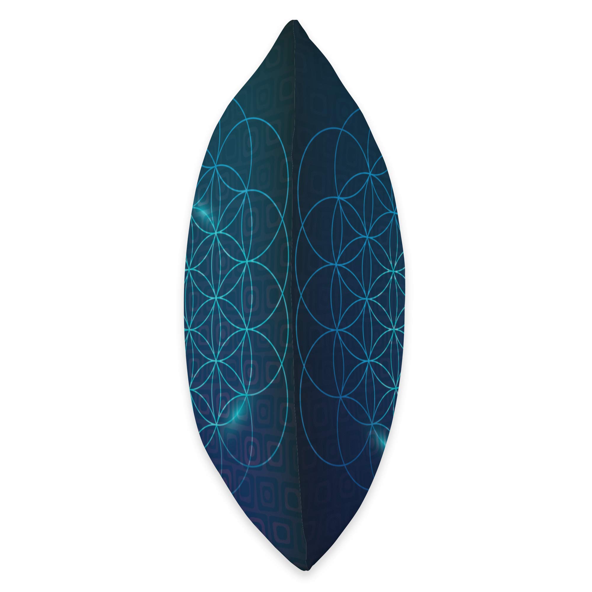 Midnight Circle Gradient Teal Throw Pillow 18x18 - Home Decor & Gifts