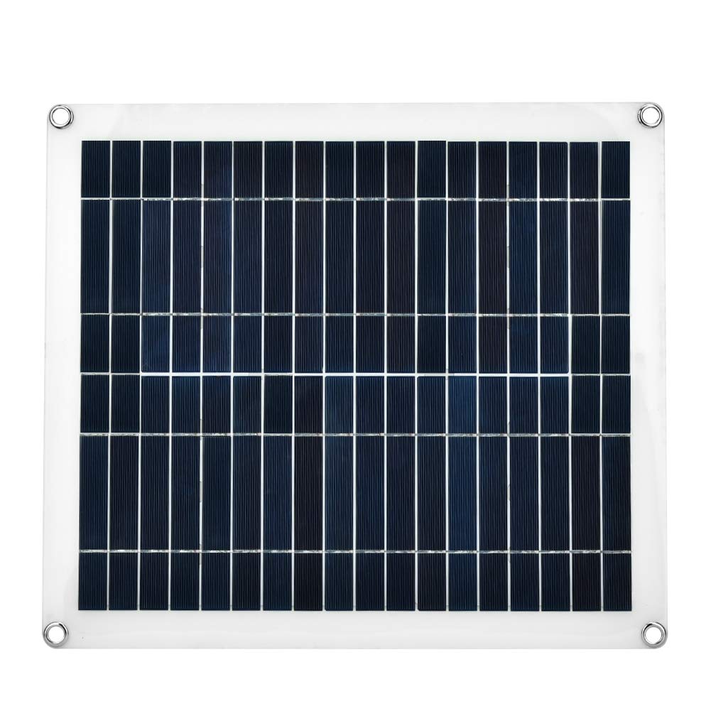 High Efficiency Polycrystalline Solar Panel Controller for Car Batteries - 12V/24V Auto Solar Charge Regulator with LCD Display - Perfect for RVs, Boats, and Off-Grid Power Systems