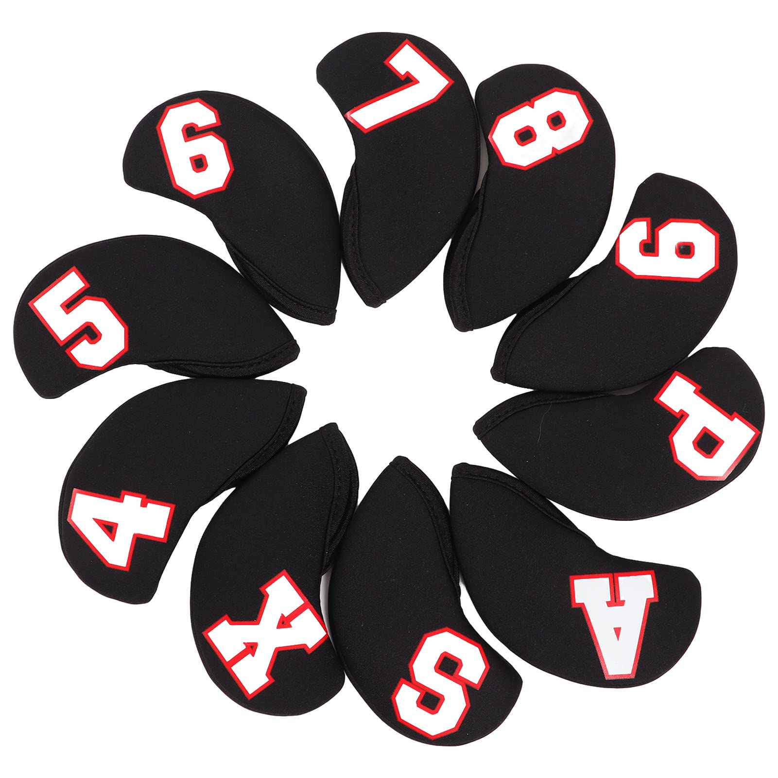 10Pcs Waterproof Golf Iron Head Covers Set - Protective Club Head Covers for Men & Women | Perfect for Driving Range, Golf Course & Travel Protection
