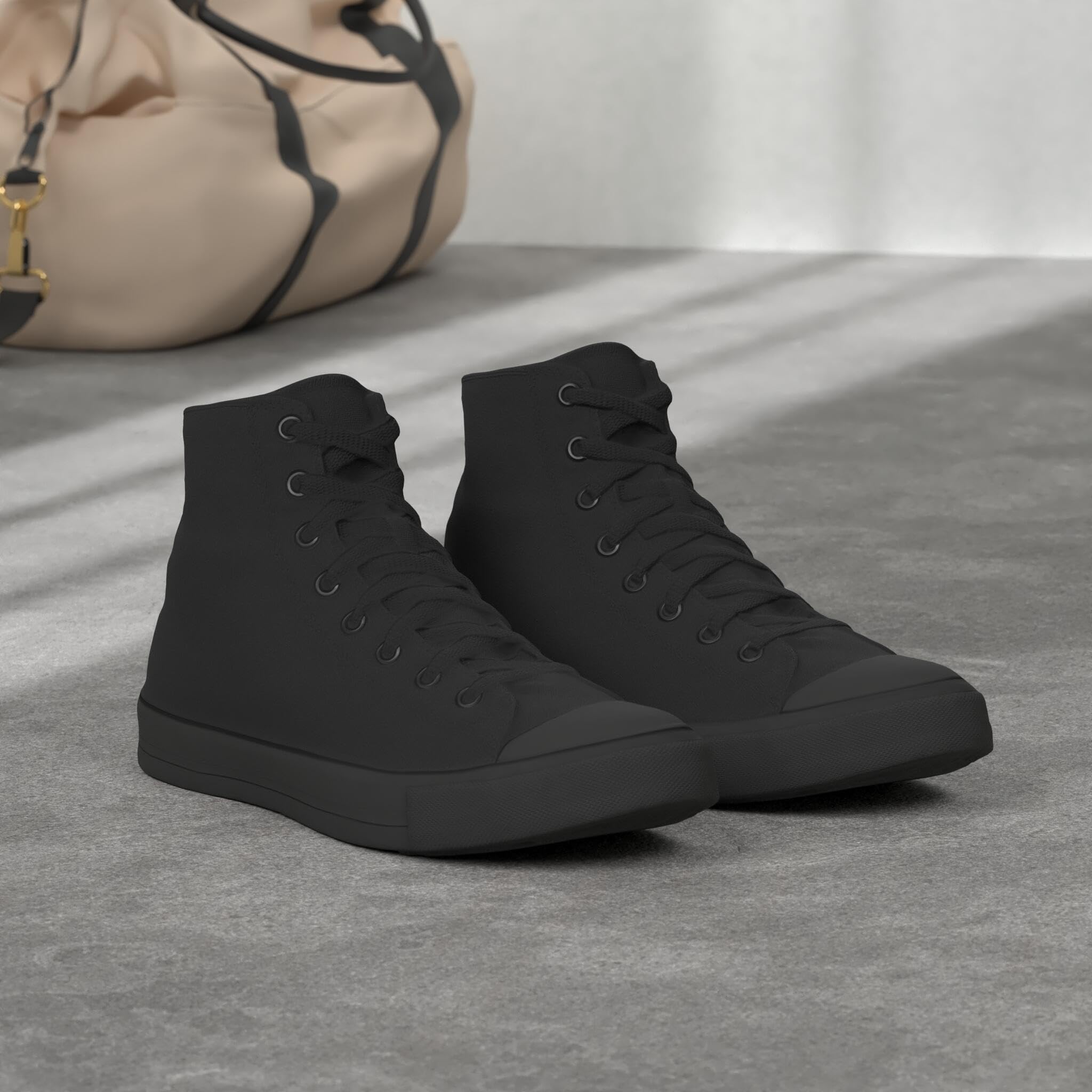 Slip-Resistant Work Shoes for Men & Women - Waterproof Safety Sneakers (Black Canvas/Leather) | Ideal for Restaurant, Healthcare & Construction Workers