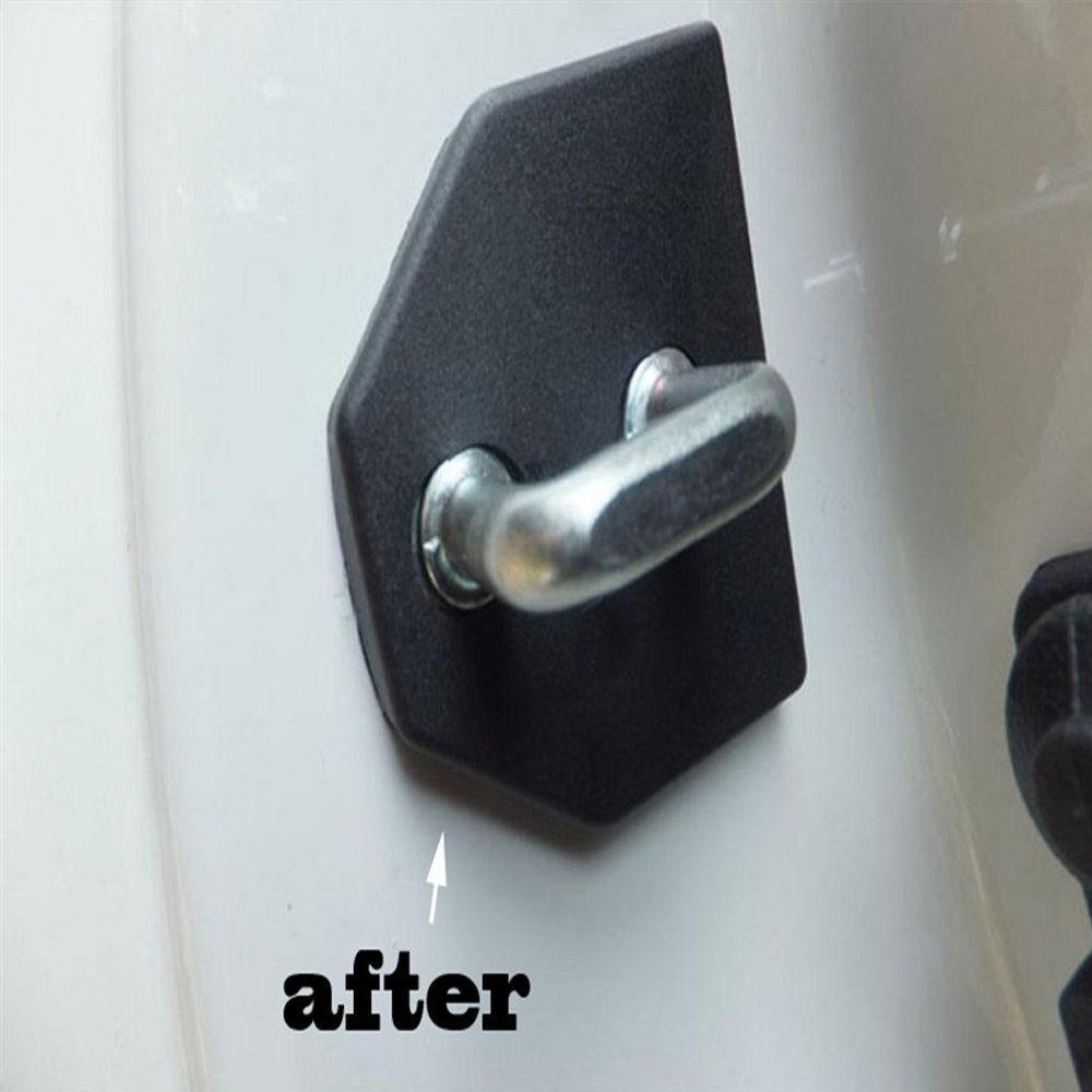 MAITE Car Door Lock Protective Cover for Subaru Forester Outback Legacy Impreza XV - Anti-Corrosion Door Striker Cover (4Pcs, Black) | Durable Protection Against Rust & Wear | Perfect for Off-Roading, Winter Driving & Daily Commute