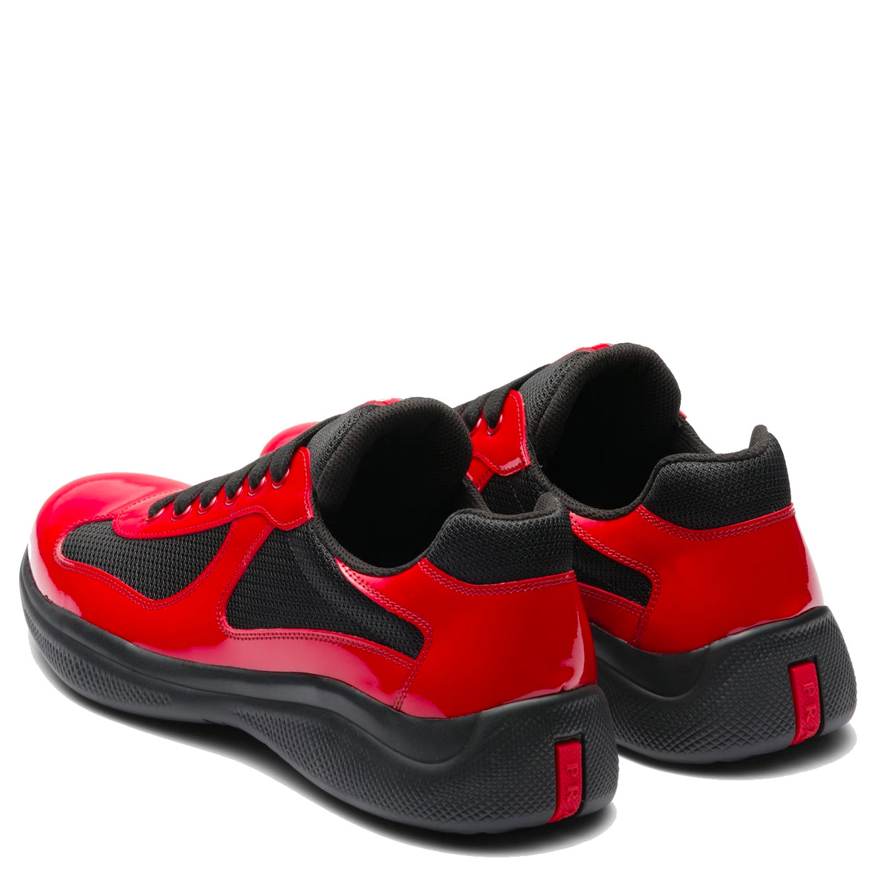 Prada Americas Cup Black & Red Sneakers - Men's Luxury Fashion Shoes for Casual & Streetwear Style | Perfect for Everyday Wear & Urban Outfits