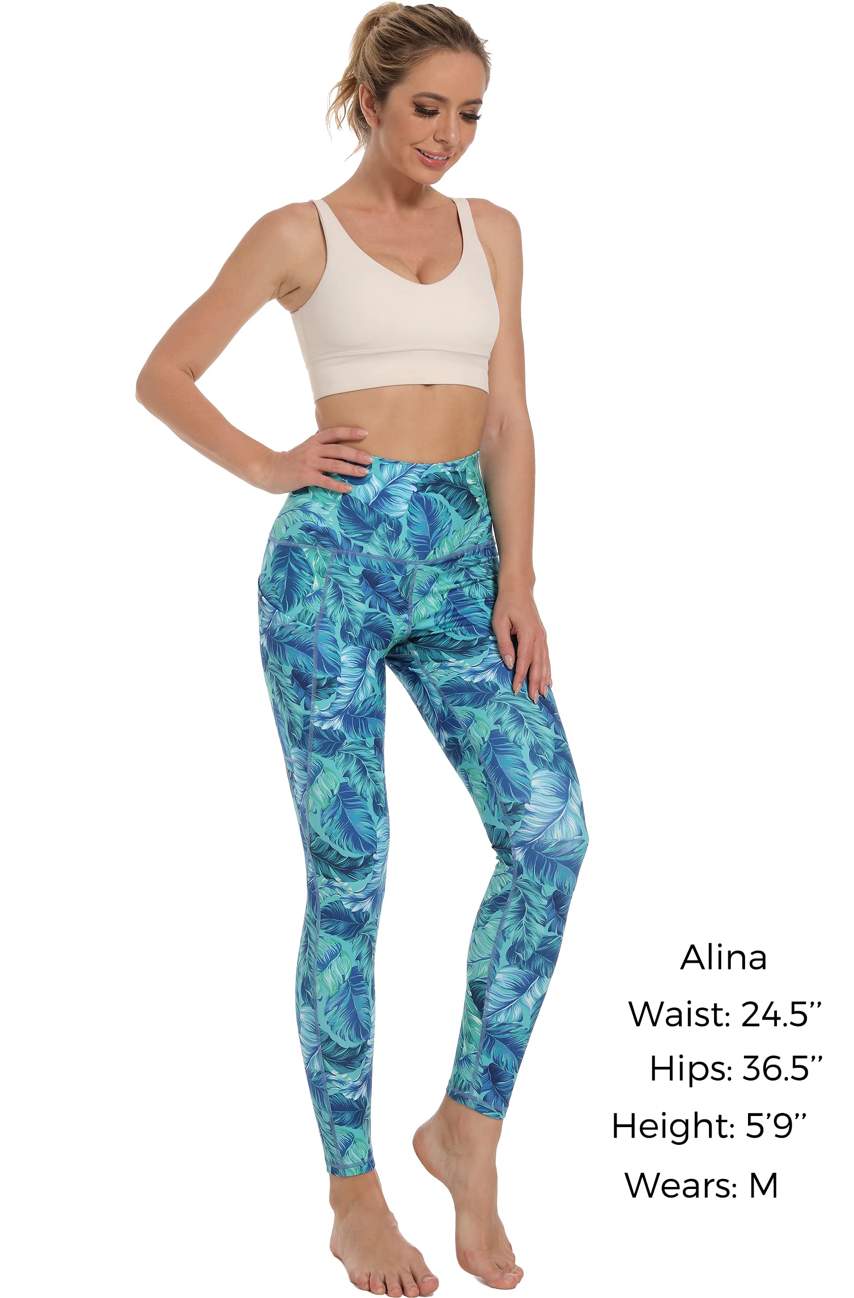 Free Leaper Women's Gym Leggings with Pockets - Comfortable Stretchy Yoga Pants for Workout, Running & Outdoor Activities | Soft High-Waisted Exercise Tights for Yoga, Gym & Casual Wear