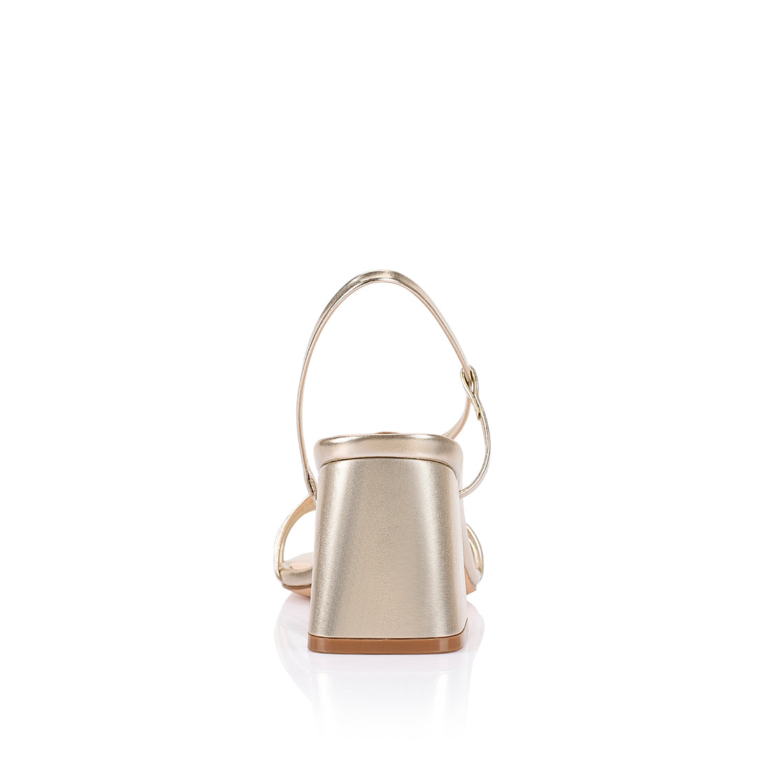 Stormi Block Heel Sandals for Women - Champagne Gold Strappy Summer Sandals | Comfortable Dressy Heels for Weddings, Parties & Date Nights
