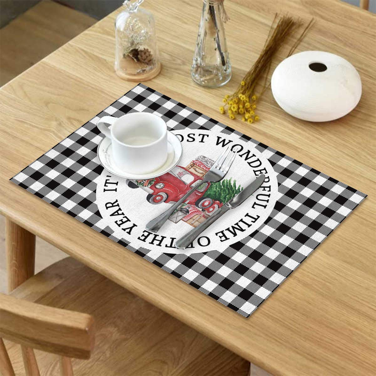 Christmas Car Placemats Set of 4 - 