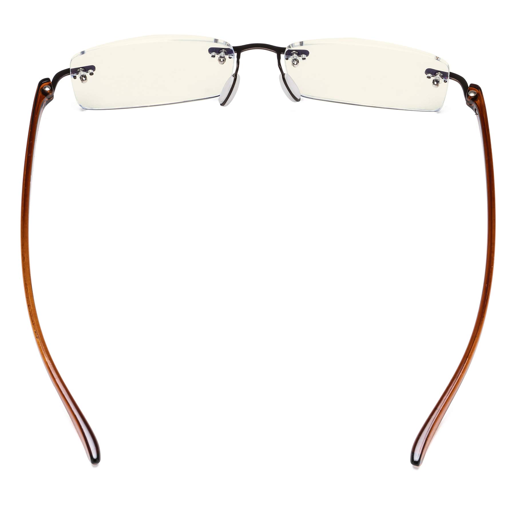 CessBlu Blue Light Blocking Glasses for Men & Women - Anti Glare, UV Protection, Rimless Computer Reading Glasses for Office Work & Screen Time