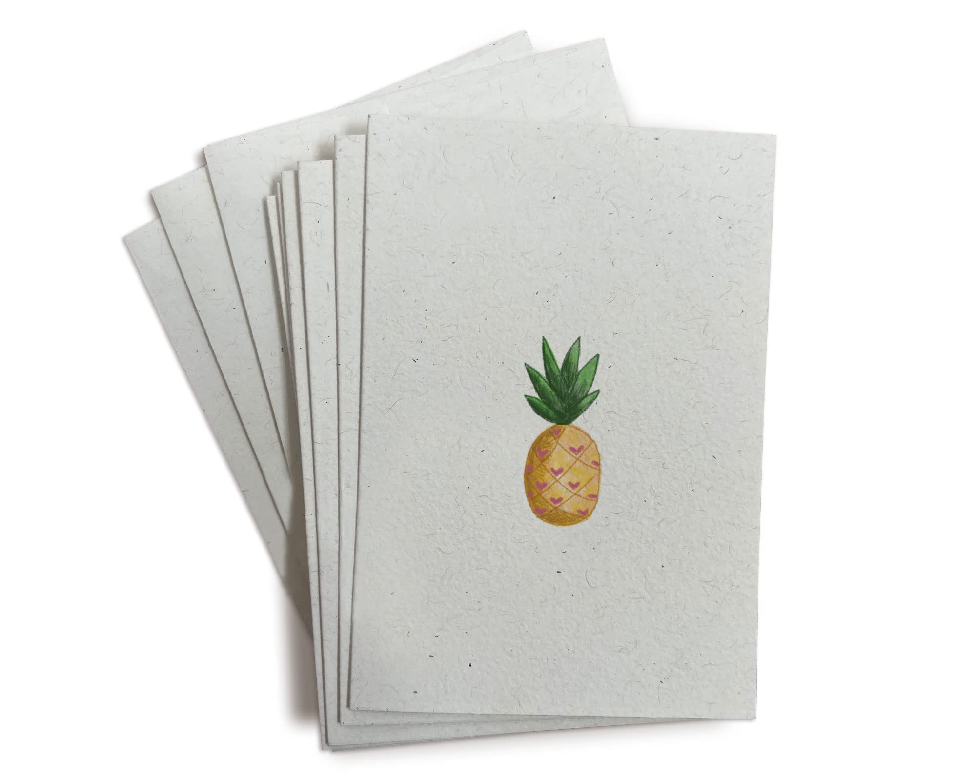 24 Tropical Pineapple Blank Greeting Cards with Envelopes | Eco-Friendly Stationery for Birthday, Thank You & Party Invitations | Perfect for Summer Events & Beach Themed Celebrations