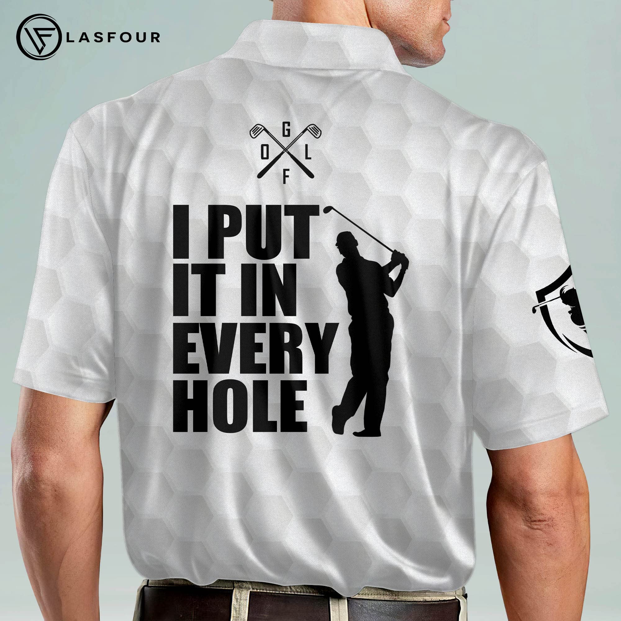 LASFOUR Custom Funny Golf Shirts for Men - 