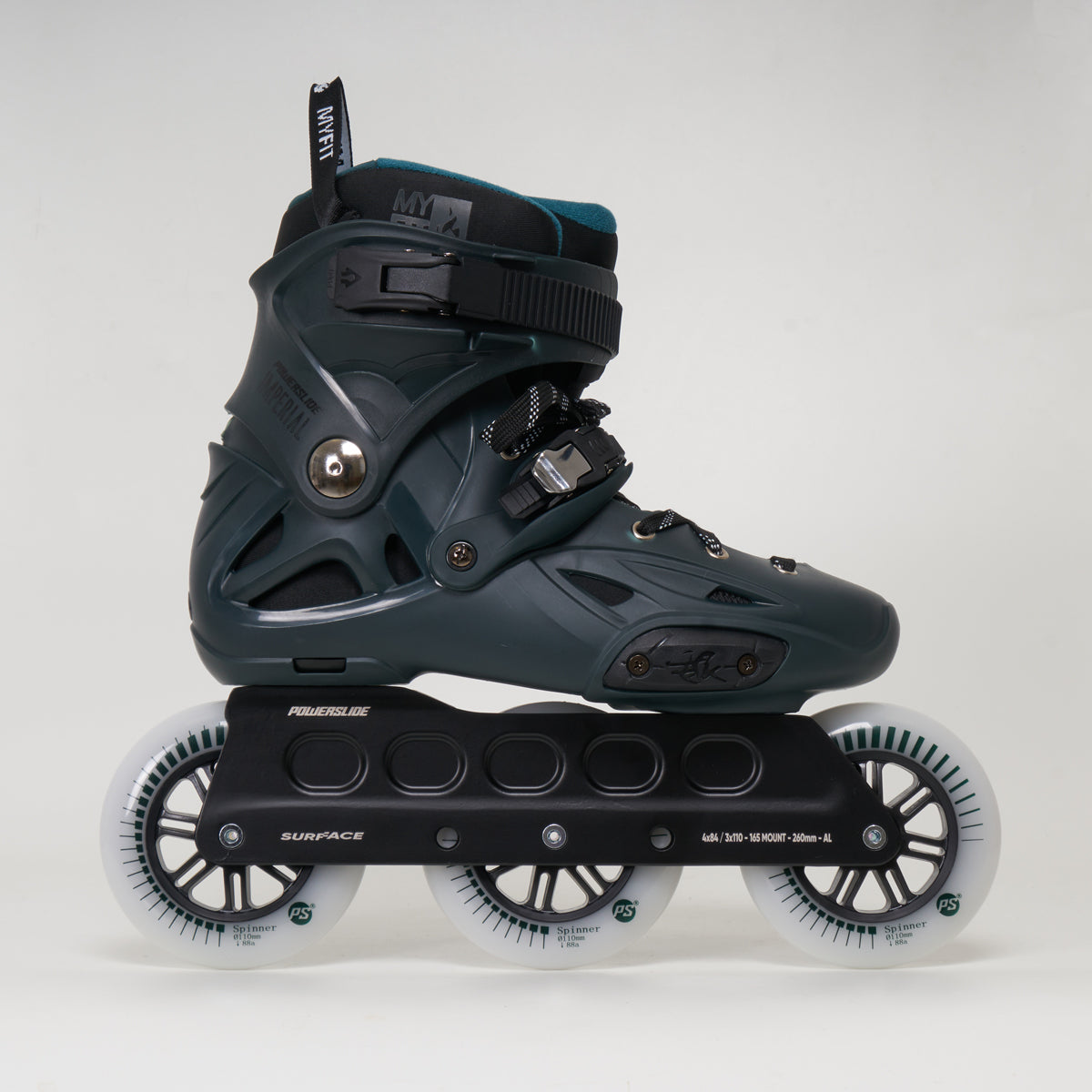 Powerslide Imperial Dark Teal 110 3-Wheel Inline Skates for Adults - High-Performance Urban & Fitness Skating - Perfect for Outdoor Rollerblading and Speed Training