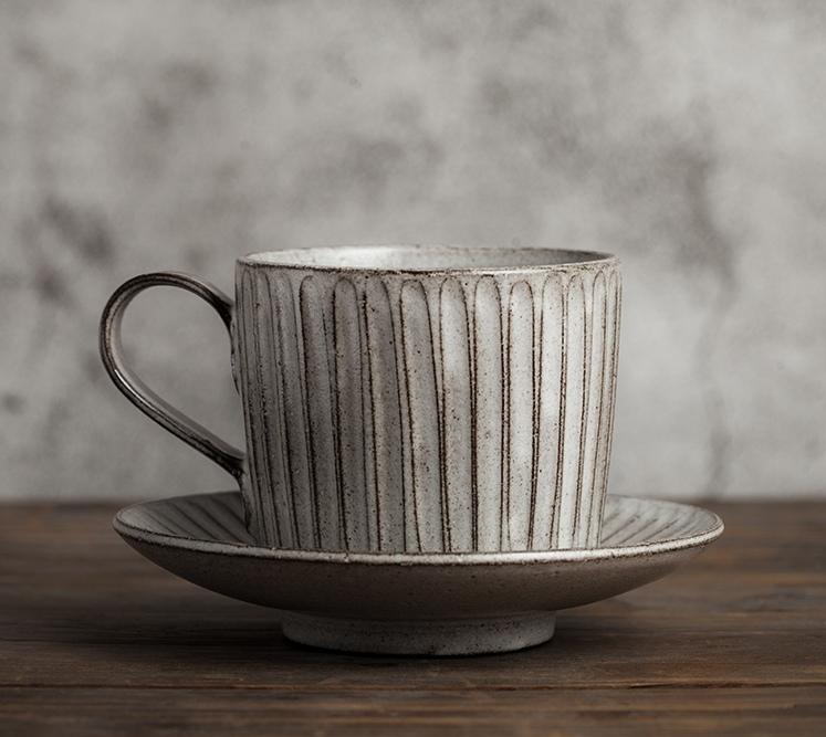 Premium Cappuccino Coffee Mug Set - Large Ceramic Latte Cup with Saucer for Espresso, Breakfast & Milk Drinks - Perfect for Home, Office & Cafe Use