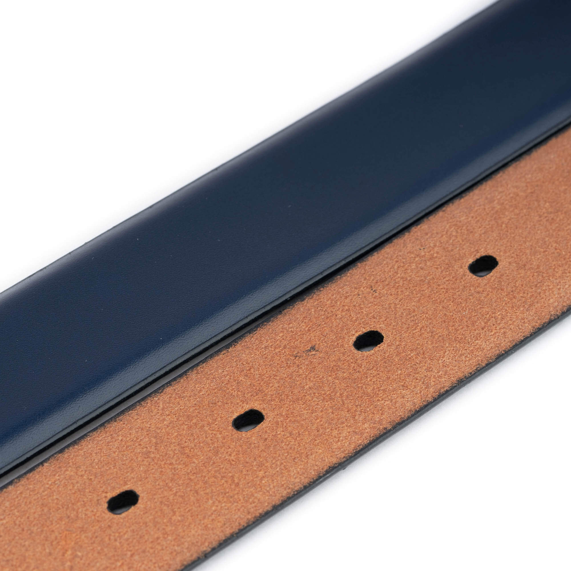 3.0 cm Dark Blue Genuine Leather Belt Strap Replacement for Versace Buckles - Classic Dress Belt for Men & Women, Perfect for Business, Casual & Formal Outfits