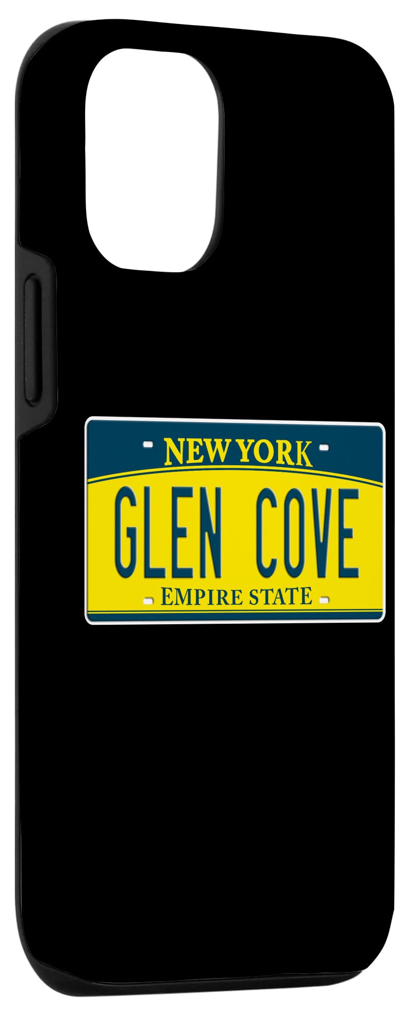 iPhone 12/12 Pro Protective Case with Custom Glen Cove NY Hometown Design - Durable License Plate Style Cover for Everyday Use & Travel
