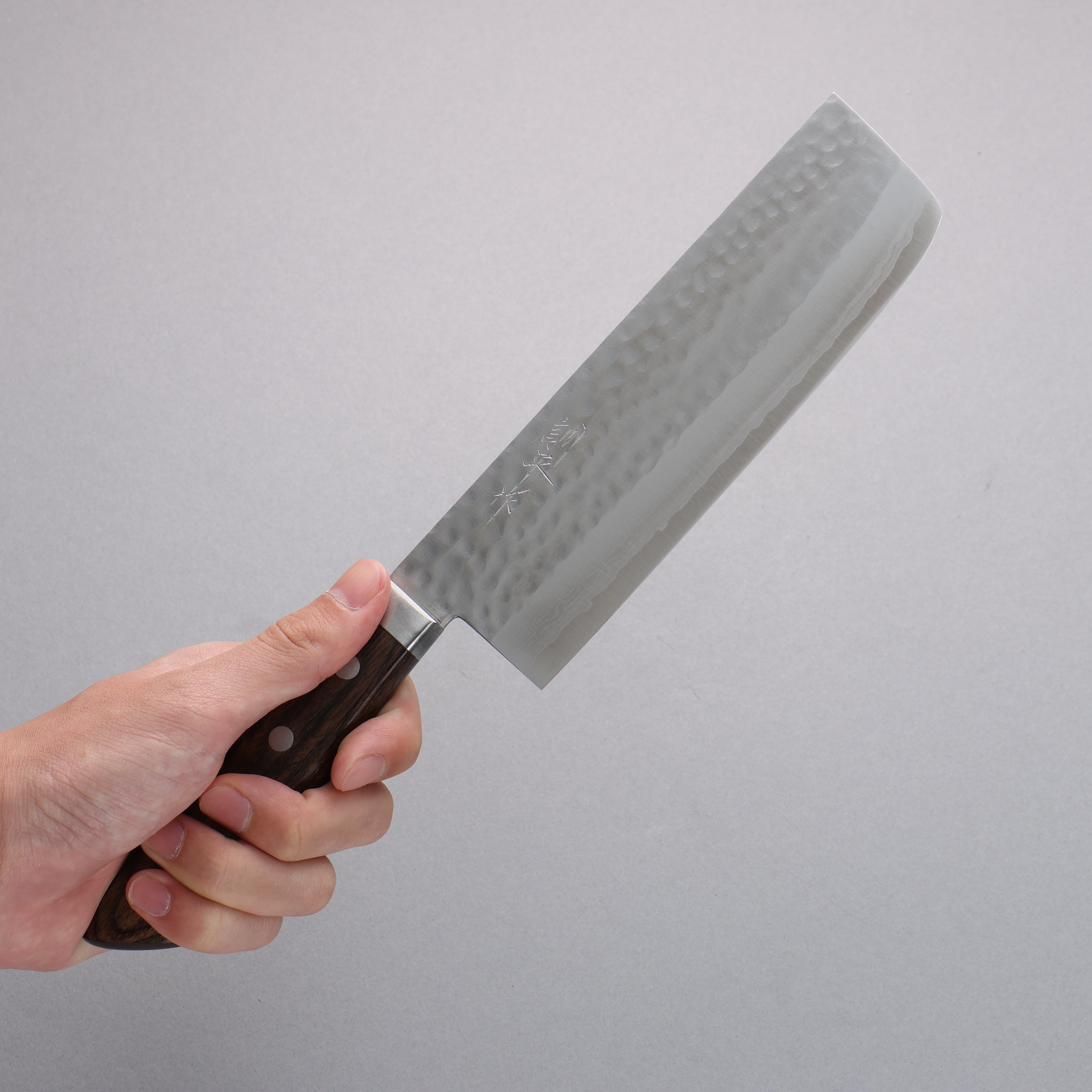 Premium Kunihira Kokuryu VG10 Damascus Nakiri Knife 165mm - Japanese Kitchen Knife with Scotch Pakka Wood Handle - Perfect for Slicing Vegetables, Herbs & Sushi Prep